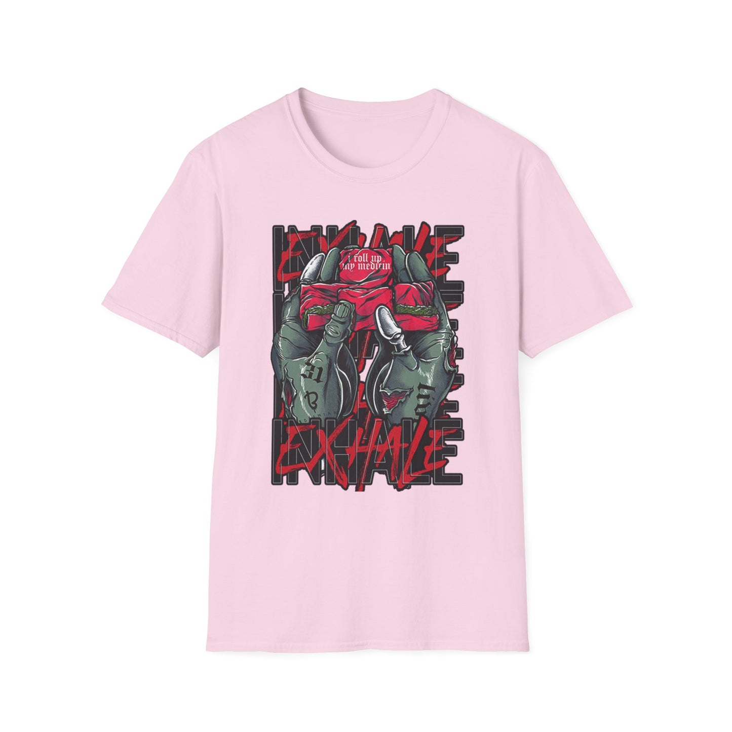 Graphic Unisex Softstyle T-Shirt - 'Exhale' Design