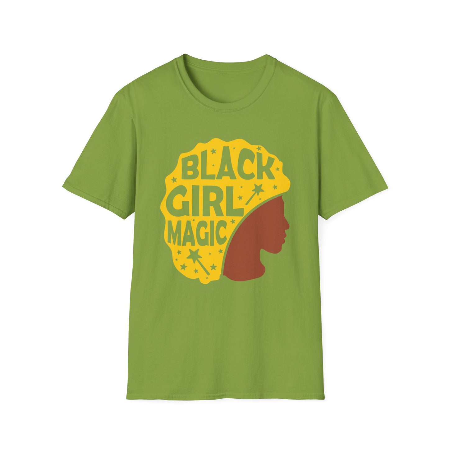 Empowerment Tee: Black Girl Magic Unisex Softstyle T-Shirt, Affirmation Shirt, Gift for Her, Inspirational Apparel, Cultural Pride Wear