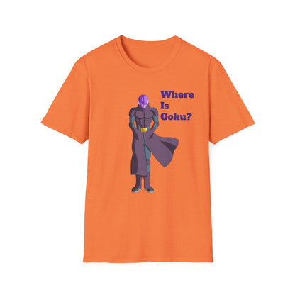 Where Is Goku? Unisex Softstyle T-Shirt for Anime Fans