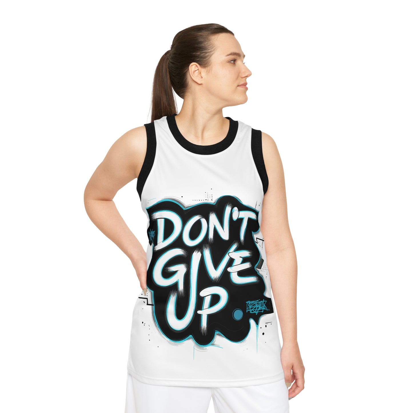 Unisex Basketball Jersey - Don't Give Up Motivation Tank, Sportswear for Athletes, Gift for Basketball Lovers, Fitness Apparel, Streetwear