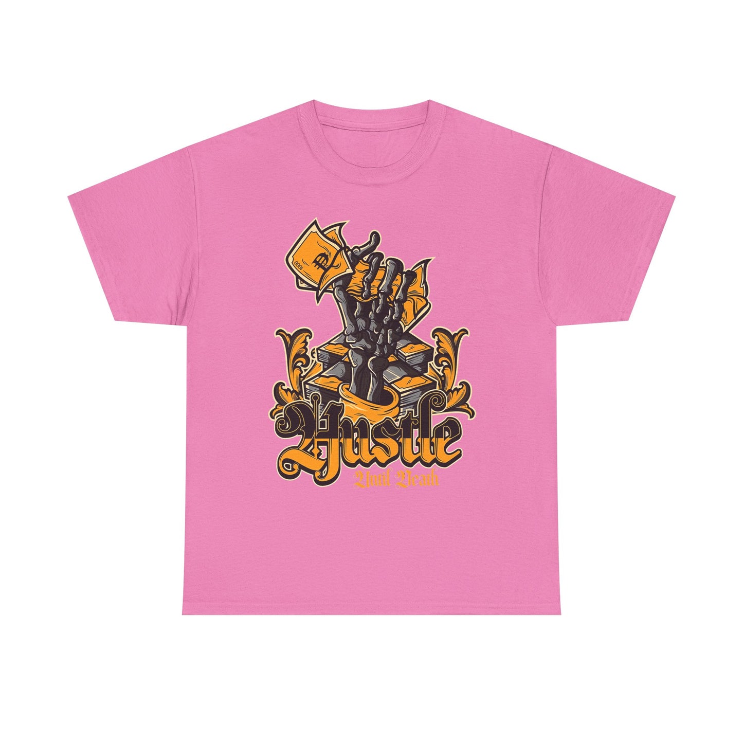 Hustle Unisex Heavy Cotton Tee - Motivational Graphic Shirt for Every Aspiring Dreamer