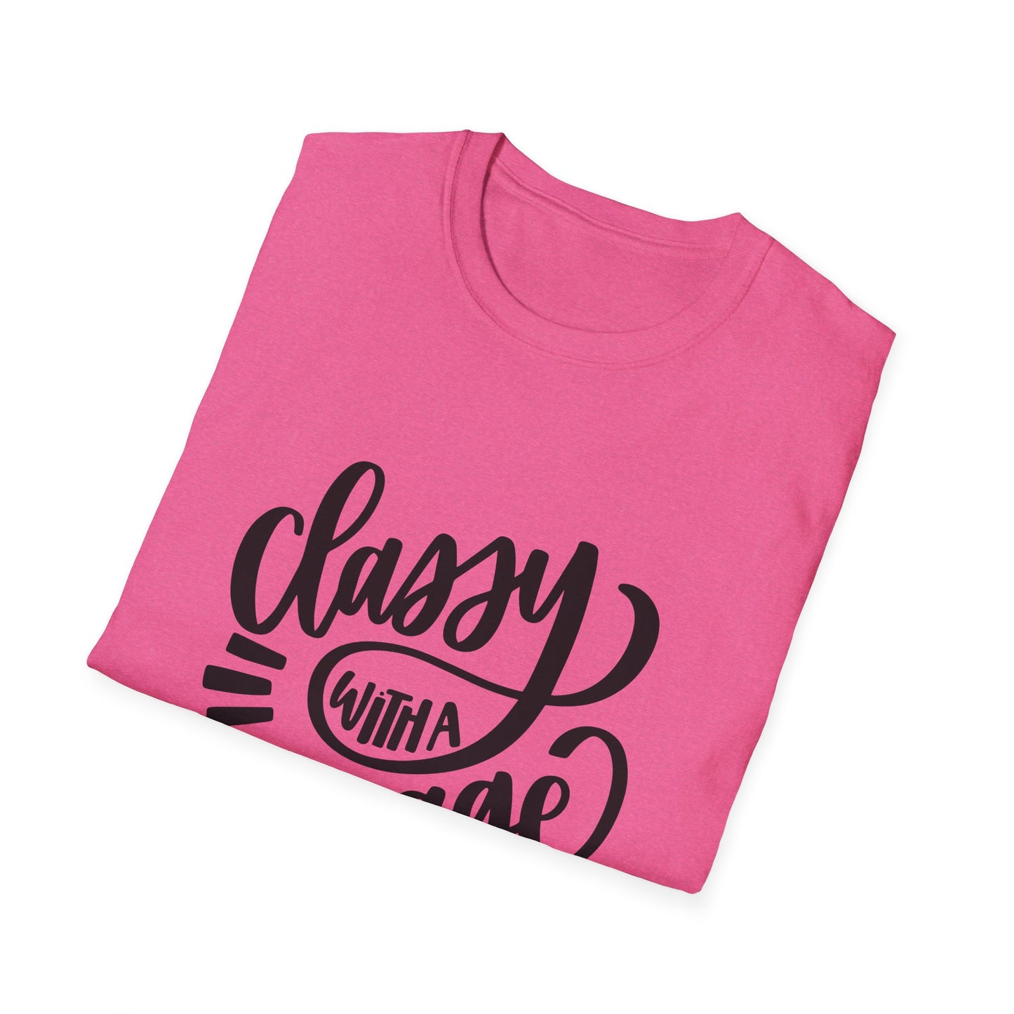 Classy with a Savage Side Unisex Softstyle T-Shirt - Trendy Graphic Tee for Casual Wear