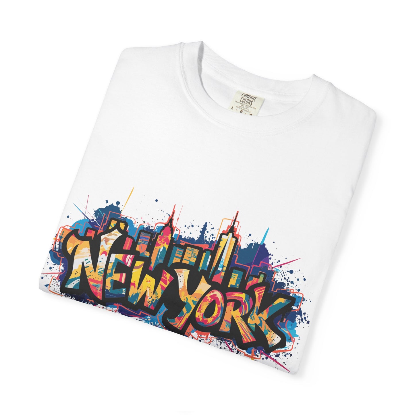 Colorful New York Graffiti T-Shirt, Streetwear Tee, City Vibe Shirt, Travel Souvenir Gift, Urban Fashion, Summer Outfit