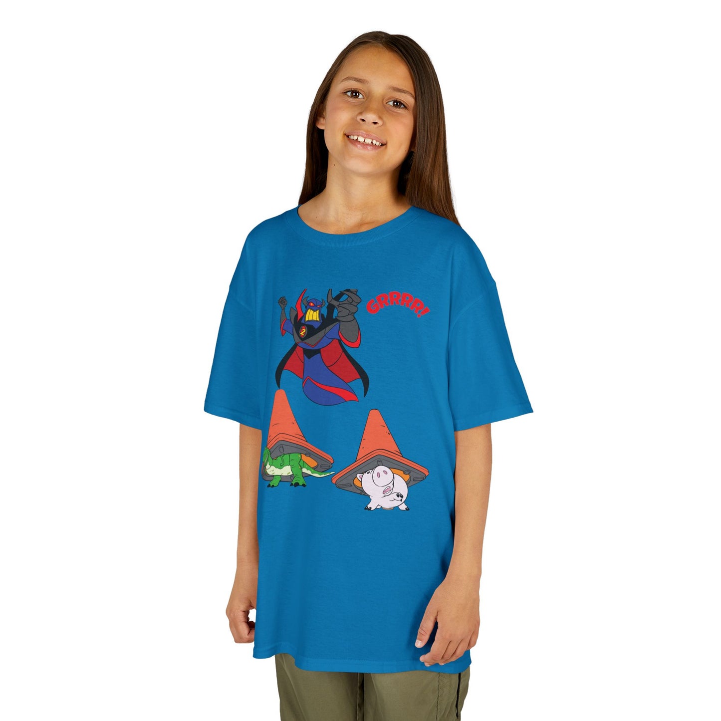 Kids Cartoon Battle Tee - Fun & Unique Grrr! Design