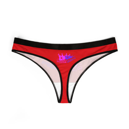 Royalty Queens Women's Thongs - Bold Red AOP Underwear, Comfortable Fashion for Everyday, Gifts for Her, Party Lingerie, Intimate Essentials