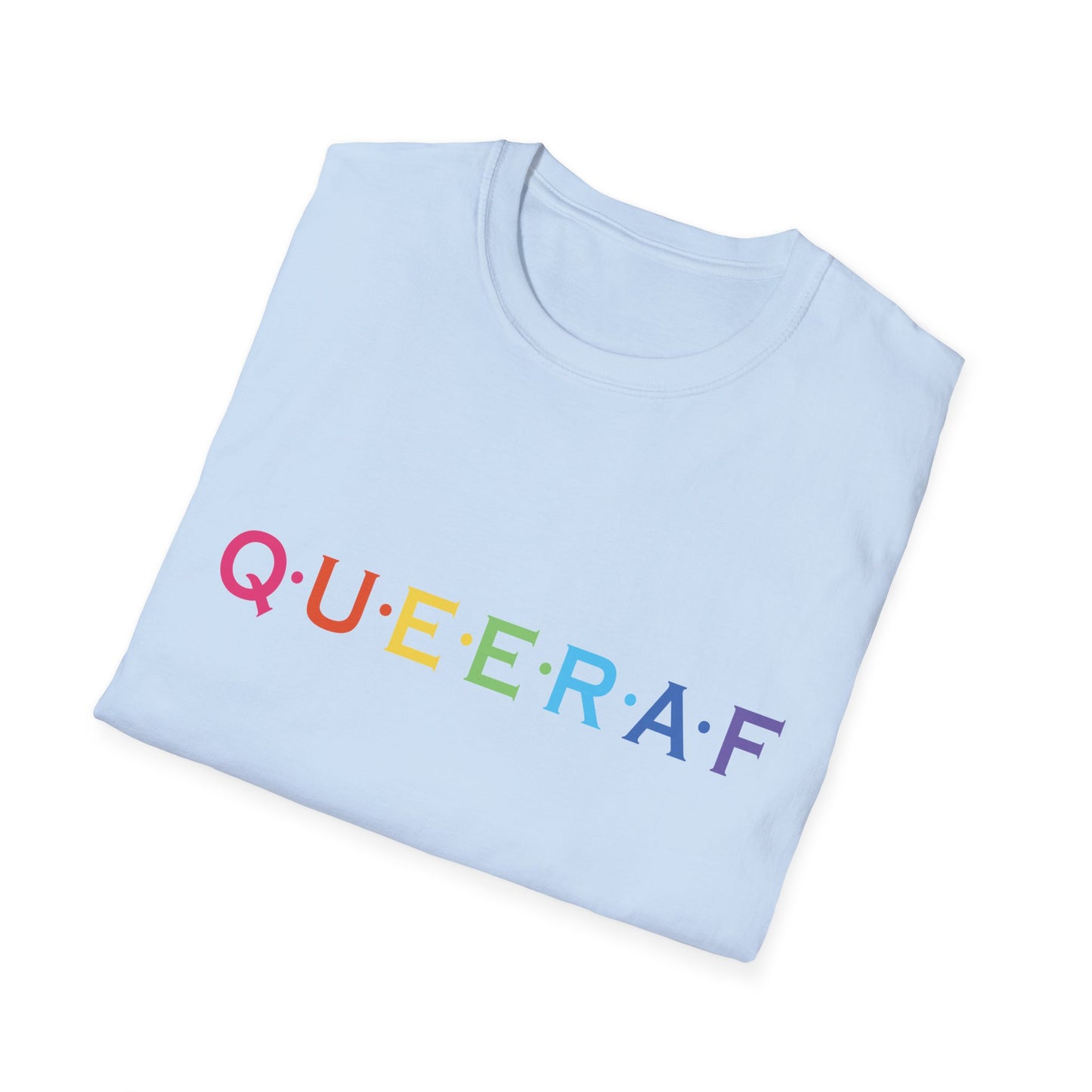 Pride-Inspired Unisex T-Shirt - QUEERAF Graphic Tee for LGBTQ+ Celebrations, Everyday Wear, Gift for Supporters, Inclusive Fashion