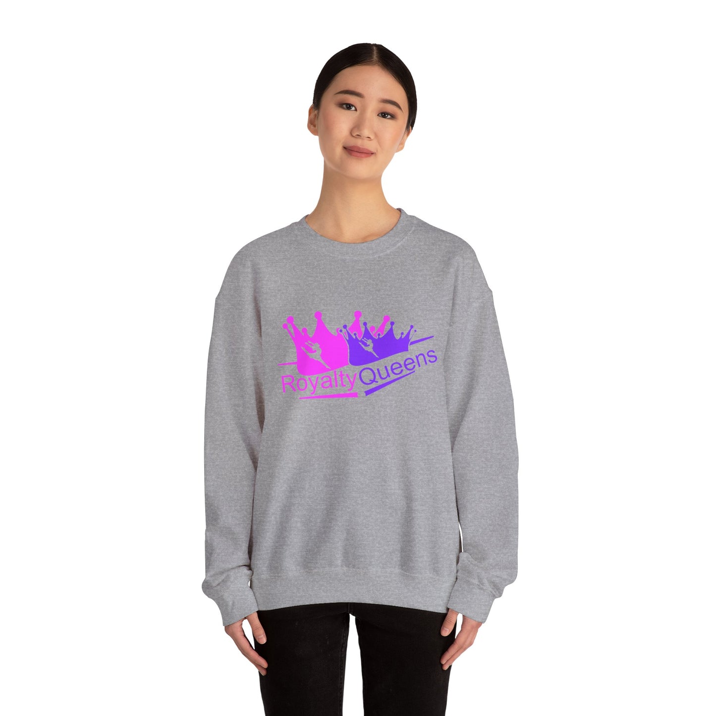 Royalty Queens Crewneck Sweatshirt — Pink & Purple Crown Graphic