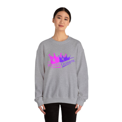 Royalty Queens Crewneck Sweatshirt — Pink & Purple Crown Graphic