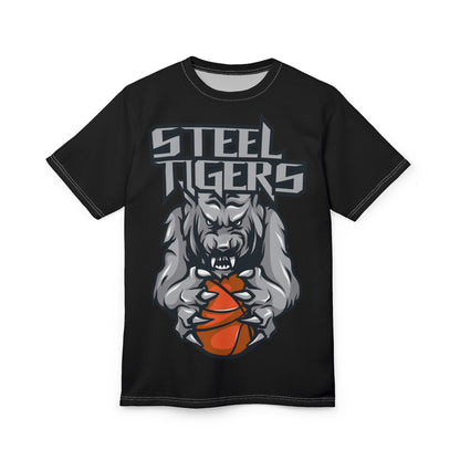 Bold Basketball Tee for Fans, Unisex Sports Shirt, Steel Tigers Merch, Vibrant Gameday Apparel, Perfect for Sports Events, Unique Gift Idea