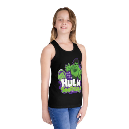 Kids Hulk Smash Jersey Tank Top - Fun Summer Wear for Young Superheroes