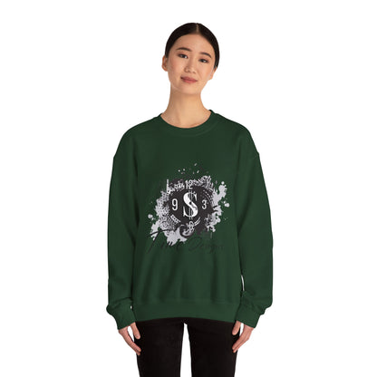 Crewneck Sweatshirt — Grunge Dollar Logo "Time Designs" Graphic