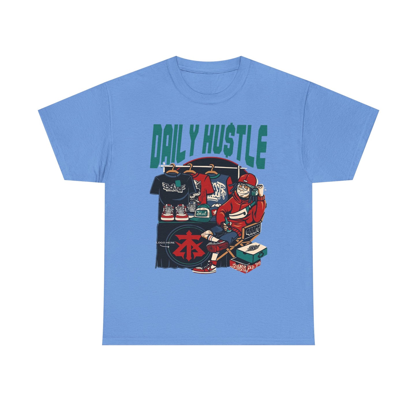 Daily Hustle Unisex Heavy Cotton Tee - Urban Streetwear for Creatives