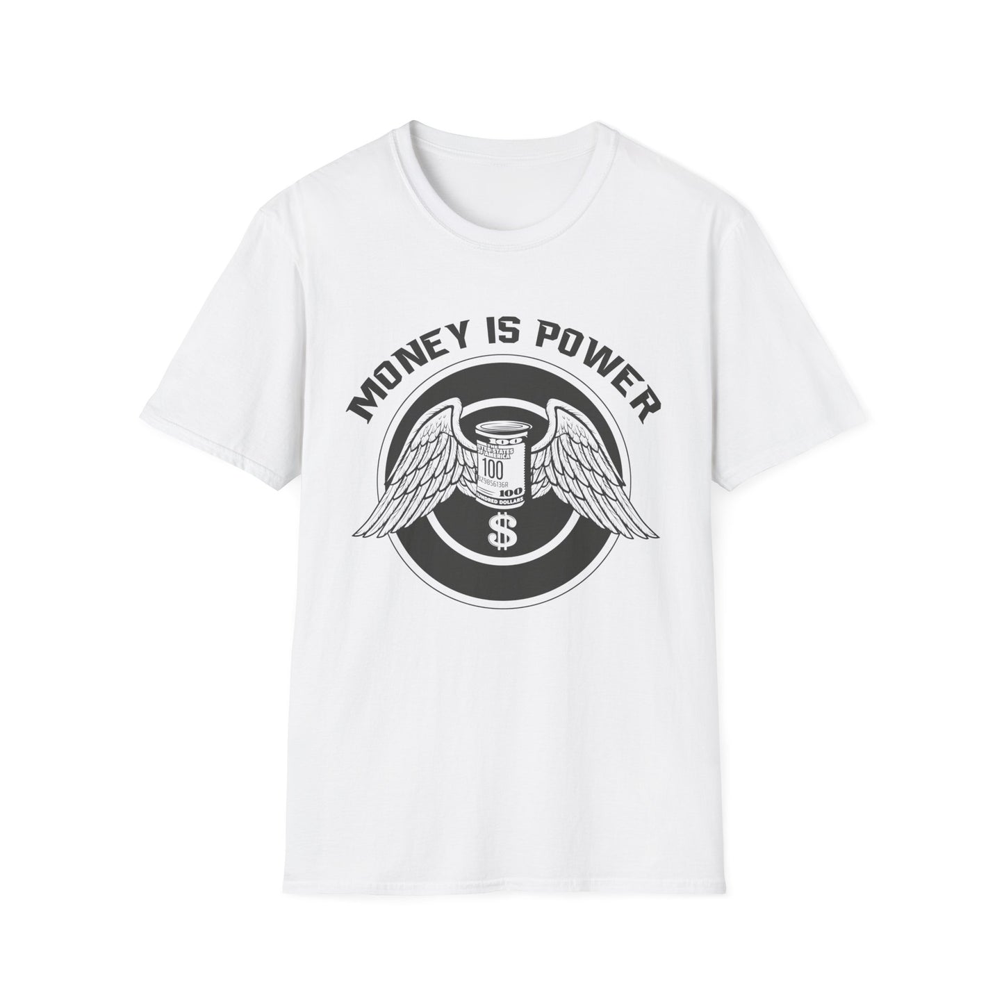 Money is Power Unisex Softstyle T-Shirt - Bold Graphic Tee for Motivated Individuals