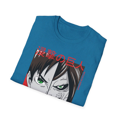 Anime-Inspired Unisex T-Shirt, Eren Yeager Graphic Tee, Casual Streetwear, Gift for Fans, Unique Graphic Shirt
