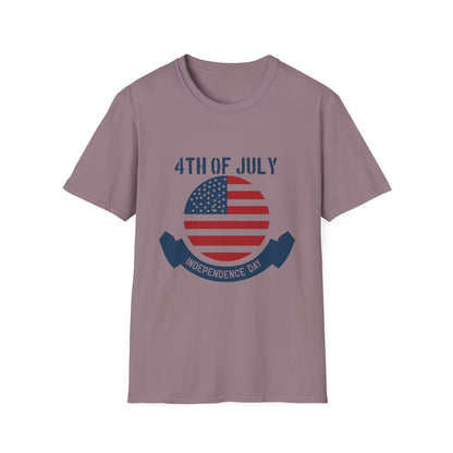 4th of July Unisex Softstyle T-Shirt, Independence Day Tee, Patriotic Shirt, July 4th Celebration Apparel, Summer BBQ Top