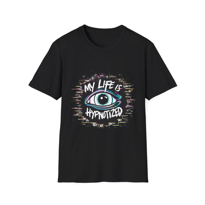 Unisex Hypnotized Eye T-Shirt, Softstyle Tee, Cool Graphic Shirt, Gift for Dreamers, Casual Wear, Trendy Fashion Tee