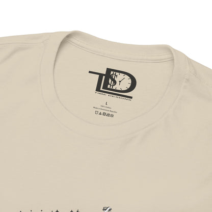 Unisex Heavy Cotton Tee - Time Designs Dollar Clock Graphic T-Shirt