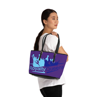 Royalty Queens PU Leather Shoulder Bag, Stylish Tote, Handbag, Great Gift, Fashion Accessory, Purple Purse, Everyday Use