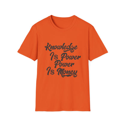 Knowledge Is Power Unisex Softstyle T-Shirt - Stylish Motivational Tee