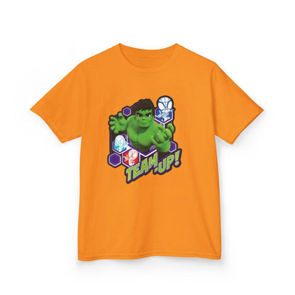 Hulk Team Up Kids Tee, Superhero Shirt, Fun Cotton Tee, Birthday Gift, Team Up T-Shirt, Kids Party Apparel