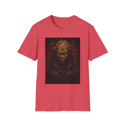 Bold Graphic Unisex Softstyle T-Shirt with Mask Design