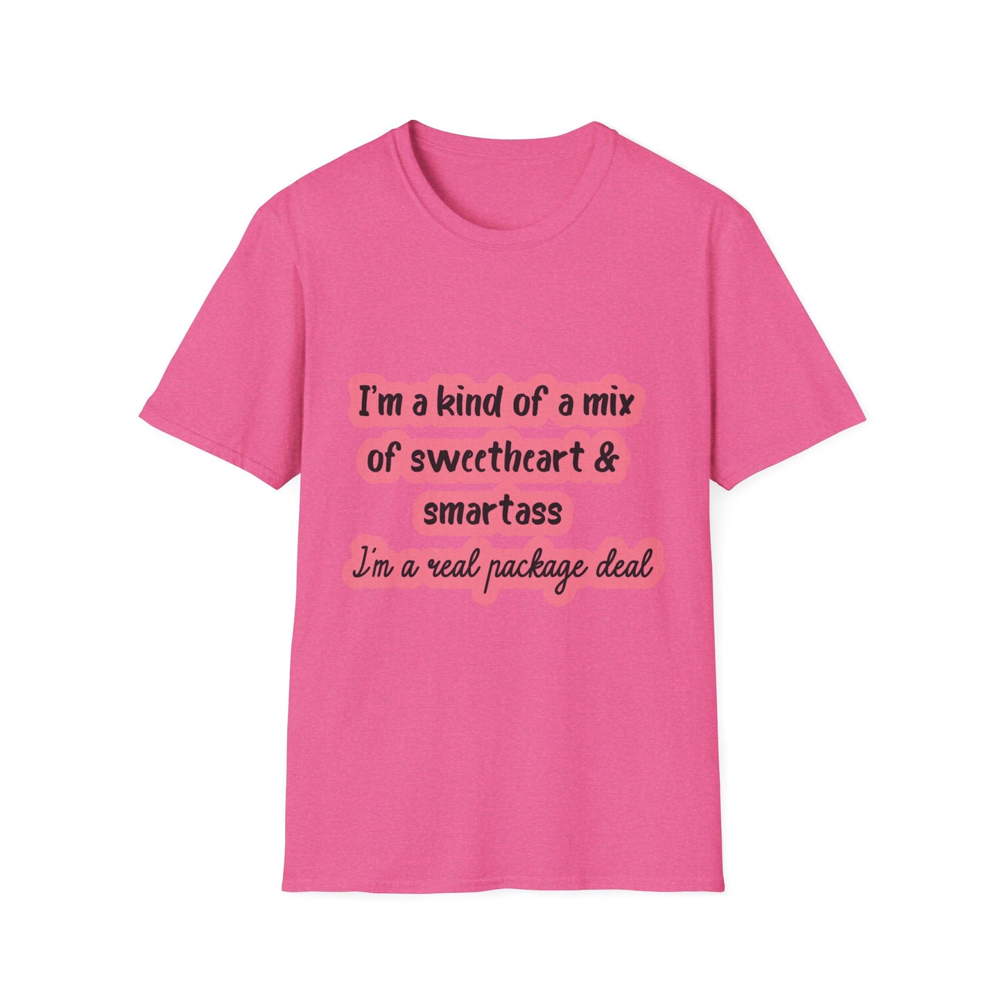 Funny Quote Unisex Softstyle T-Shirt - "I'm a mix of sweetheart & smartass"