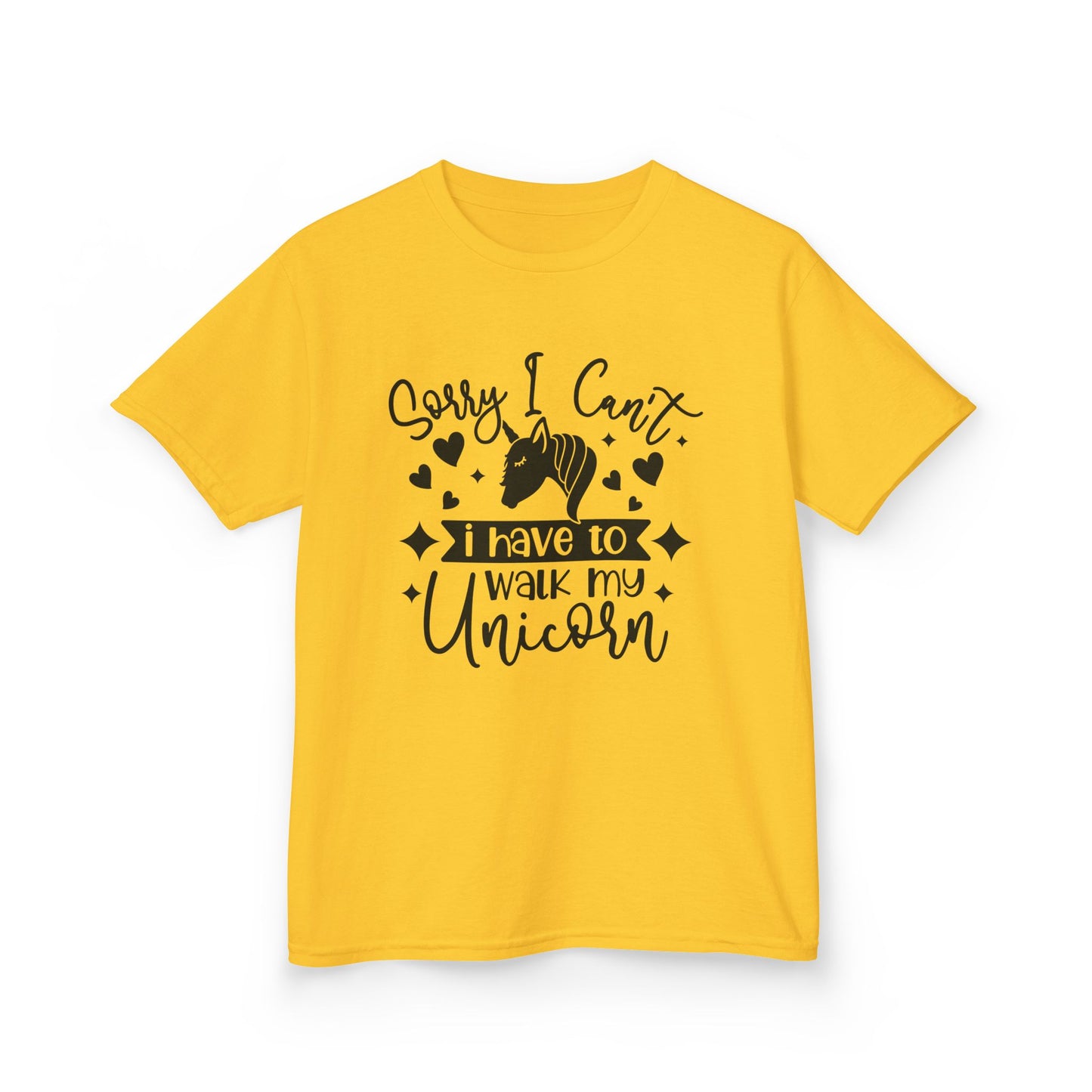 Funny Kids Unicorn Tee - "Sorry I Can't, I Have to Walk My Unicorn"