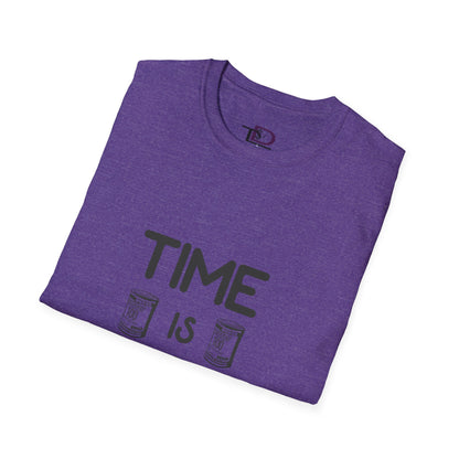 Inspirational Unisex Softstyle T-Shirt - "Time is Money" Statement Tee for Financial Motivators