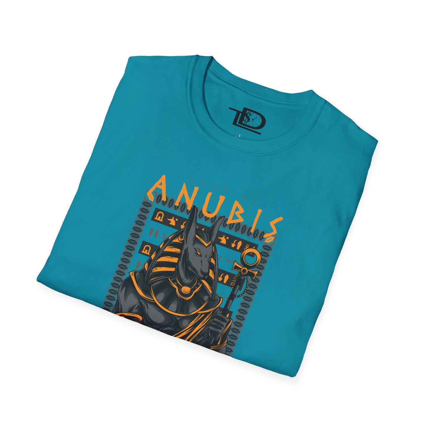 Anubis Unisex Softstyle T-Shirt, Egyptian Mythology Tee, Graphic Tee, Casual Wear for Fans, Gift for Halloween or Birthdays