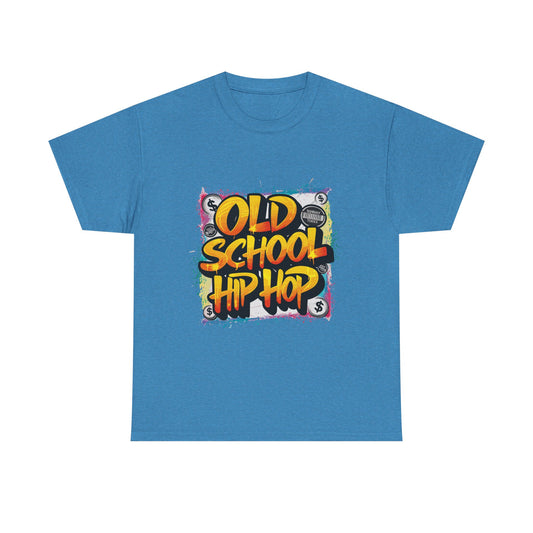 Old School Hip Hop Unisex Heavy Cotton Tee, Retro Streetwear Shirt, Gift for Music Lovers, Vintage Hip Hop Apparel, Cool Graphic Tee