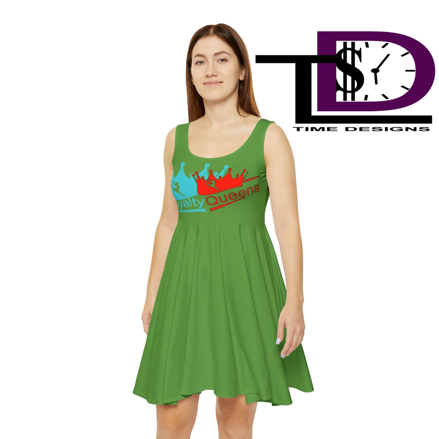 Royalty Queens Women's Skater Dress, Fun Casual Dress, Perfect Summer Outfit, Ideal for Parties, Beach Days, Gifts for Her