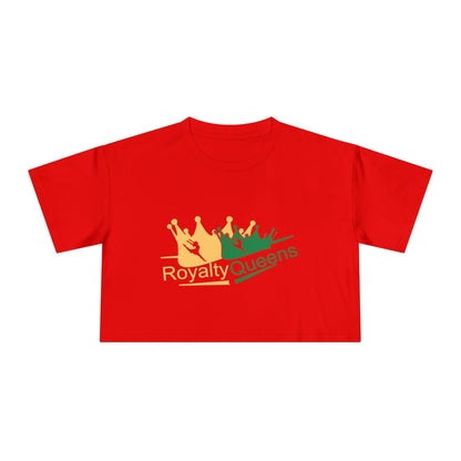 Royalty Queens Women's Crop Tee - Fun Summer Top, Gift for Her, Party Outfit, Festival Fashion, Queen Theme Apparel