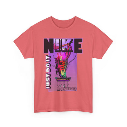 Vintage-Style Nike Unisex Heavy Cotton Tee - Just Do It Graphic Shirt