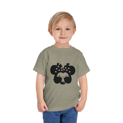 Cute Toddler Tee with Sunglasses Minnie Design, Kids Fashion, Summer Outfit, Birthday Gift, Playdate Shirt