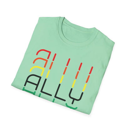 Pride Ally Unisex T-Shirt | Softstyle Tee for LGBTQ+ Support | Perfect for Pride Month, Festivals, or Everyday Wear
