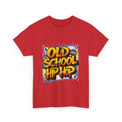 Old School Hip Hop Unisex Heavy Cotton Tee, Retro Streetwear Shirt, Gift for Music Lovers, Vintage Hip Hop Apparel, Cool Graphic Tee