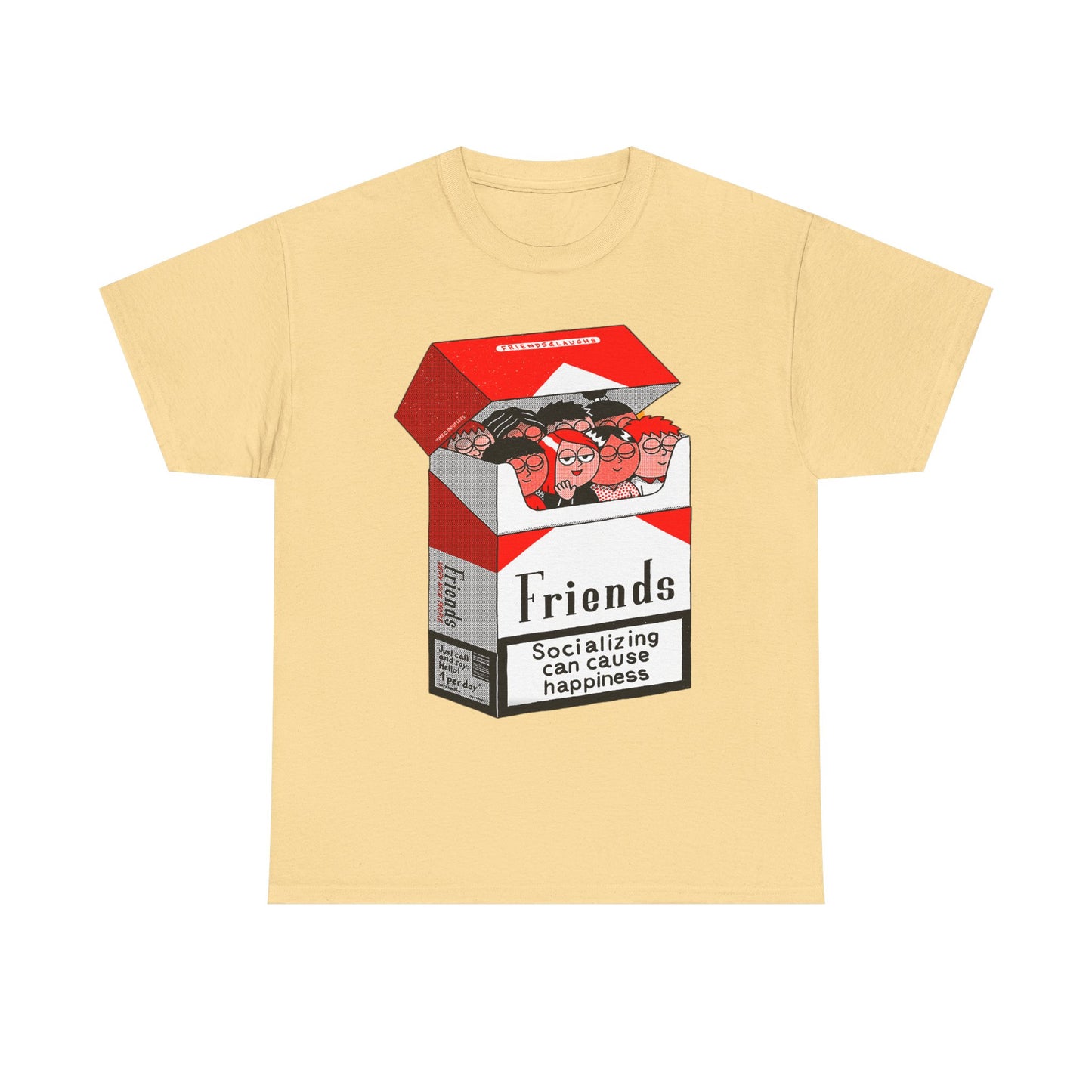 Friends Socializing Unisex Heavy Cotton Tee - Fun Graphic T-Shirt