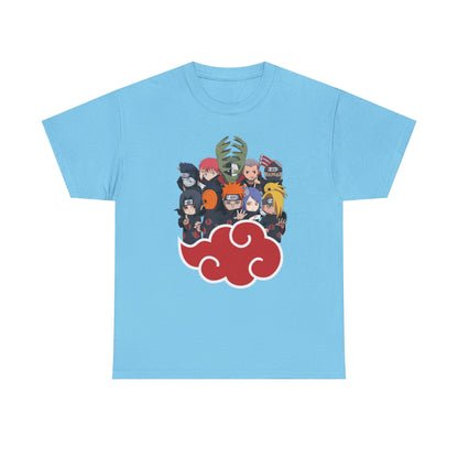 Anime-Inspired Unisex Heavy Cotton Tee - Naruto Characters Design