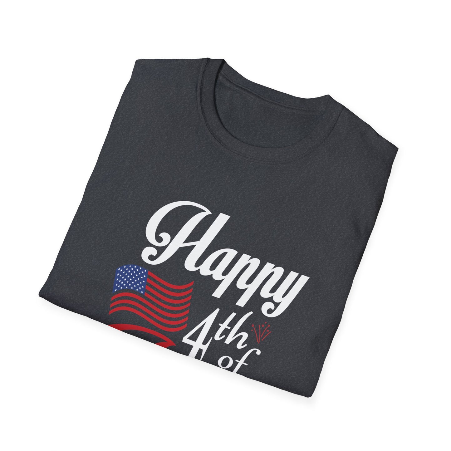 Patriotic 4th of July Unisex Softstyle T-Shirt, Independence Day Tee, Festival Shirt, Summer Celebrations, BBQ Outfit