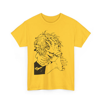 Emotional Unisex Heavy Cotton Tee - Minimalist Art Design