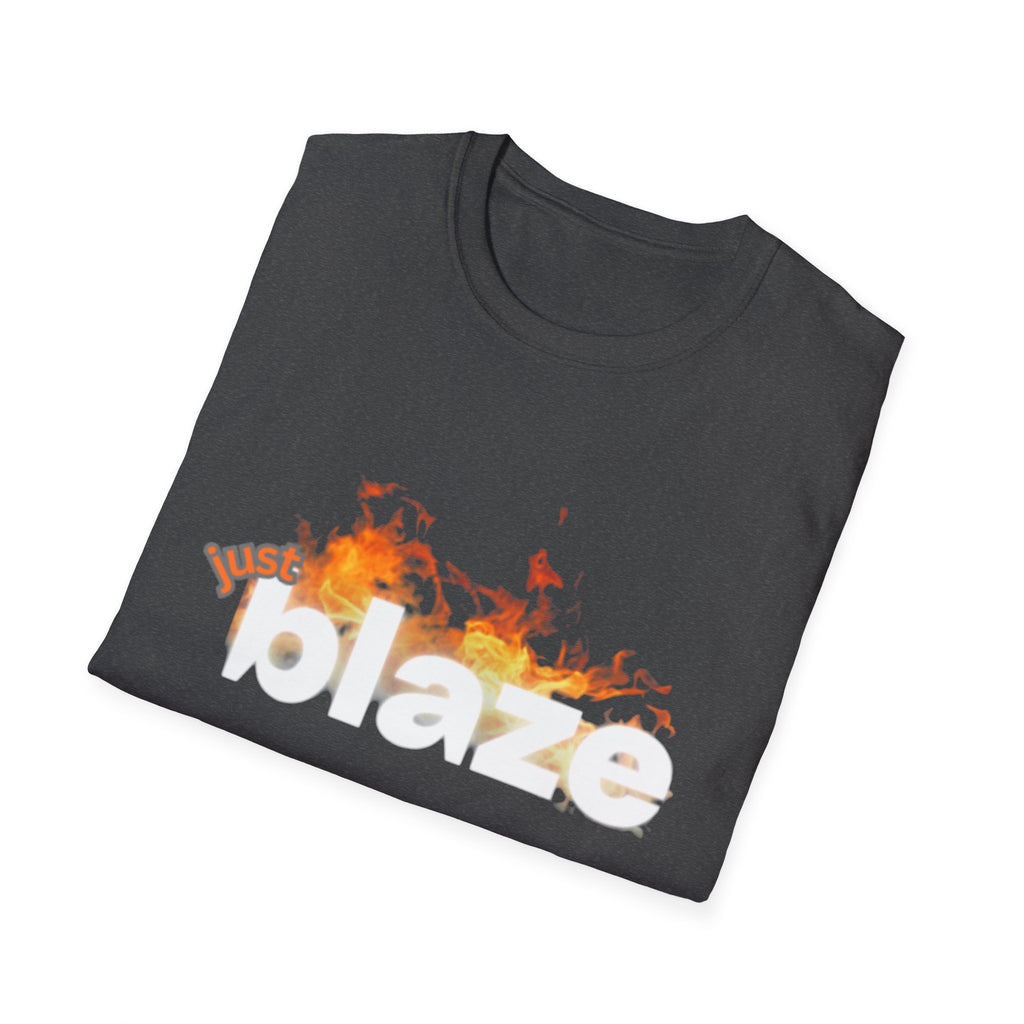 "Blaze" Unisex Softstyle T-Shirt | Fire Graphic Tee | Casual Fire Lover's Shirt, Gift for Friends, Summer Wear, Party Outfit