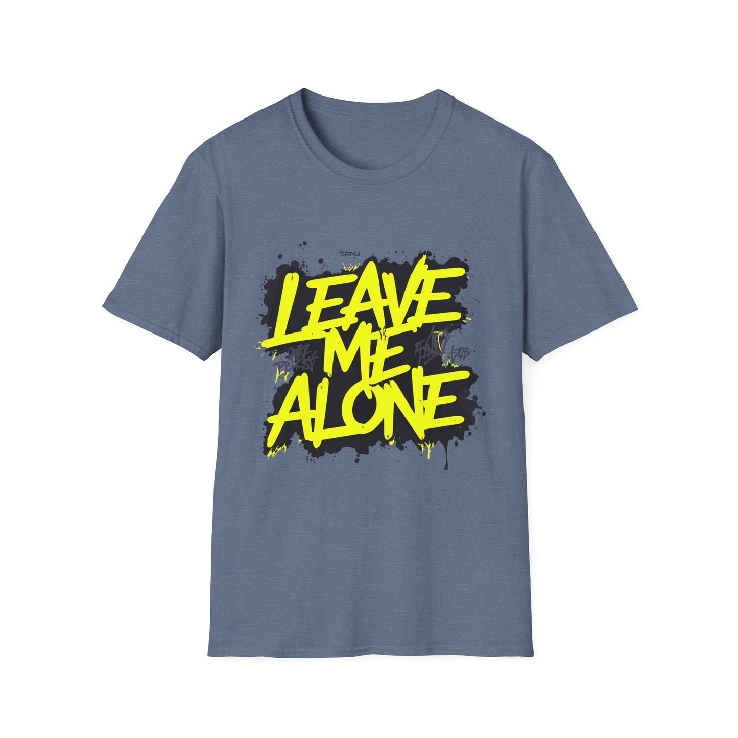 Unisex Softstyle T-Shirt with 'Leave Me Alone' Design - Funny Gift, Casual Wear, Relaxation, Self-Care, Gifts for Introverts