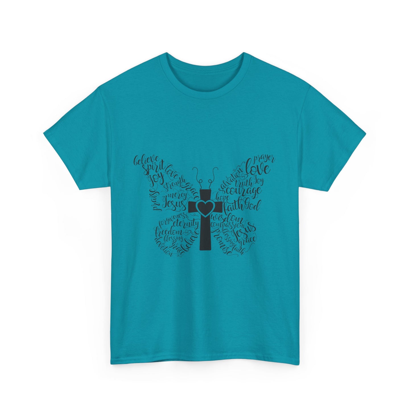 Inspirational Butterfly Unisex Heavy Cotton Tee - Love and Hope Design