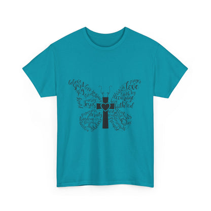 Inspirational Butterfly Unisex Heavy Cotton Tee - Love and Hope Design