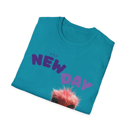 Funny New Day Unisex Softstyle T-Shirt – Perfect for Casual Vibes & Everyday Wear