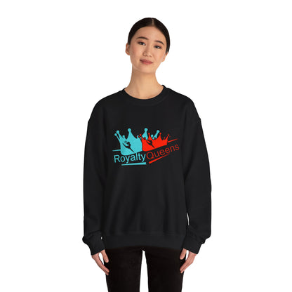 Crewneck Sweatshirt - "Royalty Queens" Colorful Crown Graphic