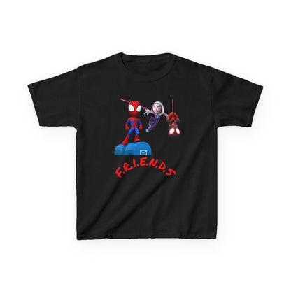 Kids' Friends Spider-Man Tee - Fun & Colorful Cotton T-Shirt for Young Superheroes