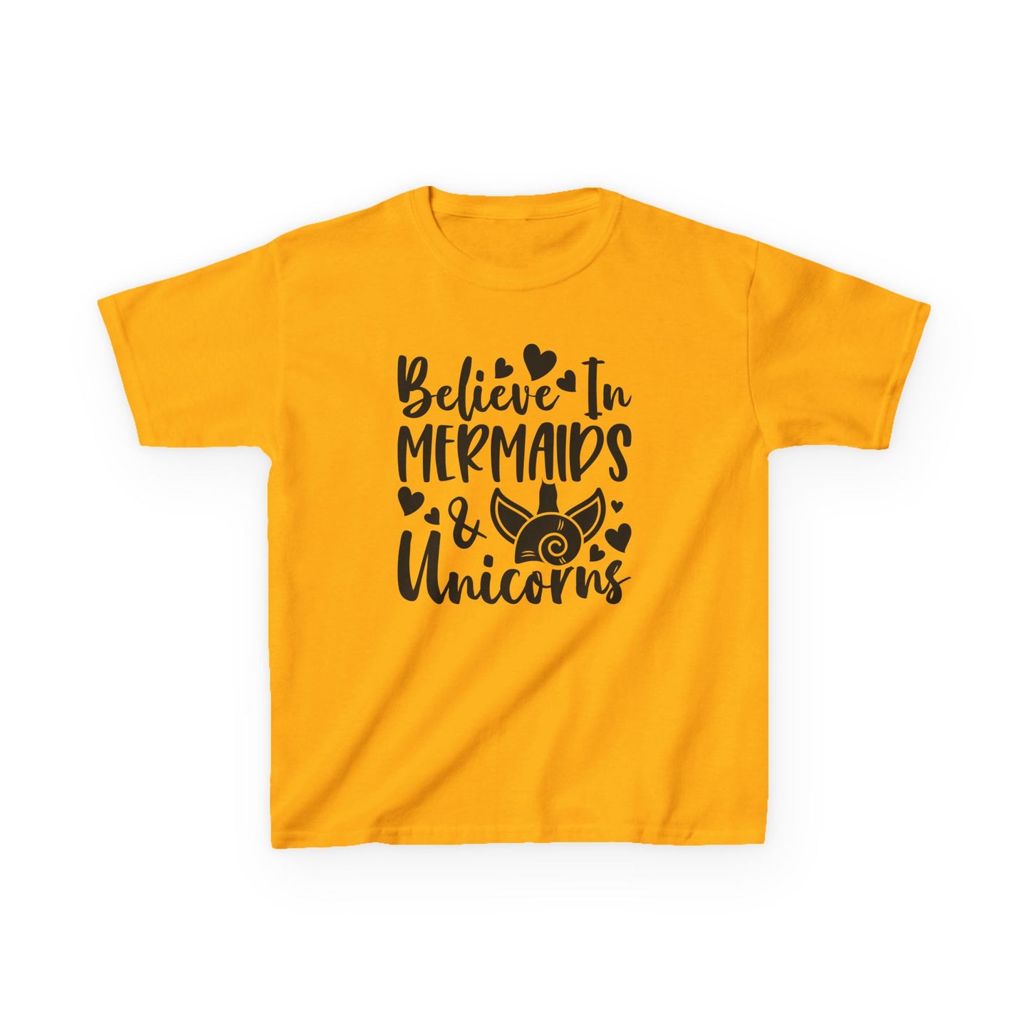Kids Heavy Cotton™ Tee - Believe in Mermaids & Unicorns T-Shirt
