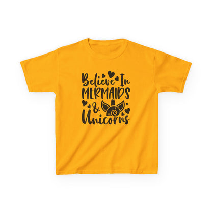 Kids Heavy Cotton™ Tee - Believe in Mermaids & Unicorns T-Shirt