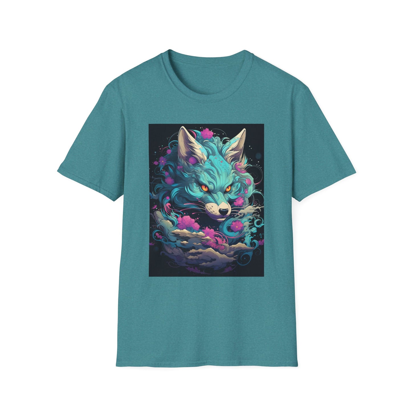 Mystical Wolf T-Shirt | Unisex Softstyle Tee, Fantasy Apparel, Gift for Nature Lovers, Unique Statement Shirt, Casual Fashion